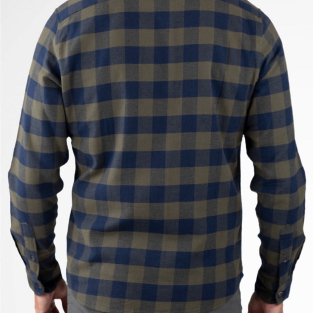 Tailor Vintage Forest Night / Navy Blazer Buffalo Performance Plaid Button Up - Picture 5 of 7